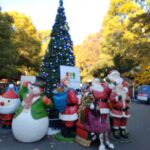 大きなクリスマスツリーと、賑わうフォトエリア